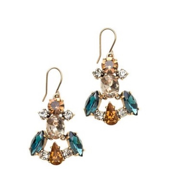 J. Crew Jewelry - J. Crew Multi Colored Dangle Statement Earrings